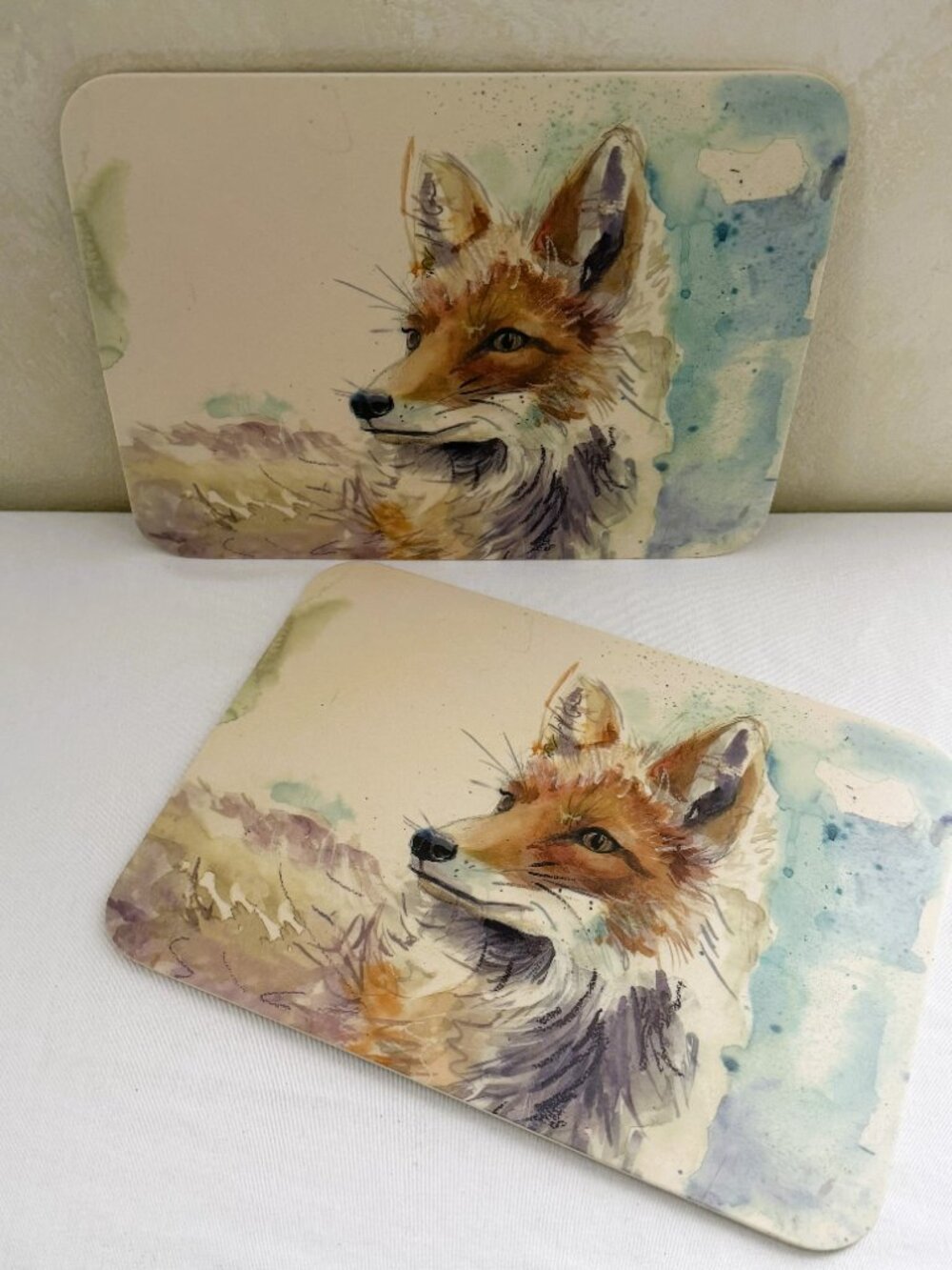 Voyage Maison Fox Kitchen Trivet or Cutting Board Set of 2